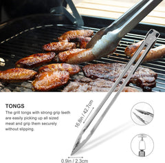 grilljoy grill tongs from 8pcs set