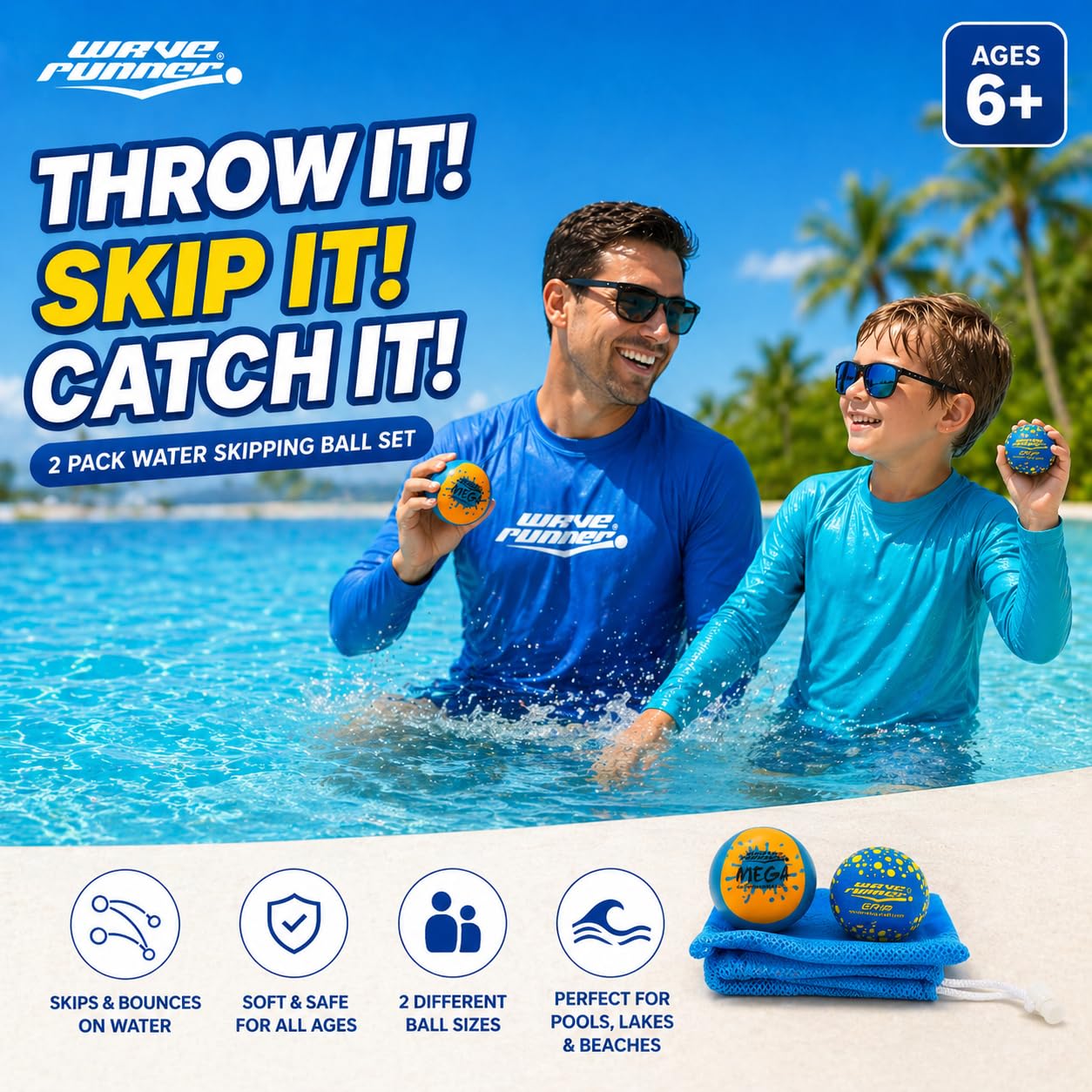 Grip Ball 2.5 inch Wave Runner water toy
