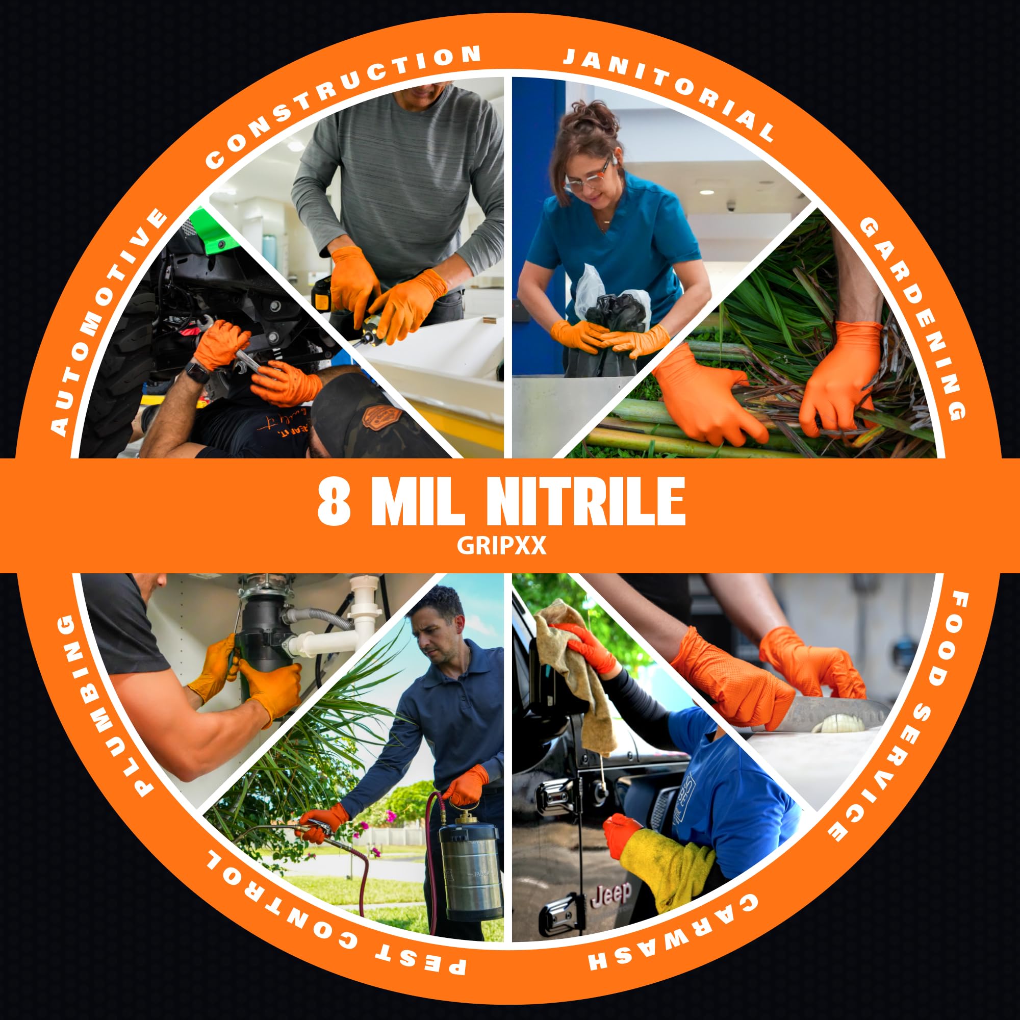 GripXX nitrile gloves mechanic variant for tough tasks