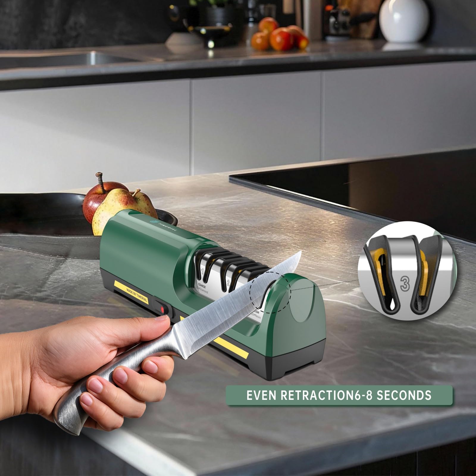 Grit 120 stage on electric knife sharpener