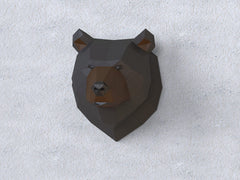 Illustrated instruction for Grizzly Trophy papercraft