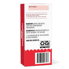 Grocery red food coloring packaging