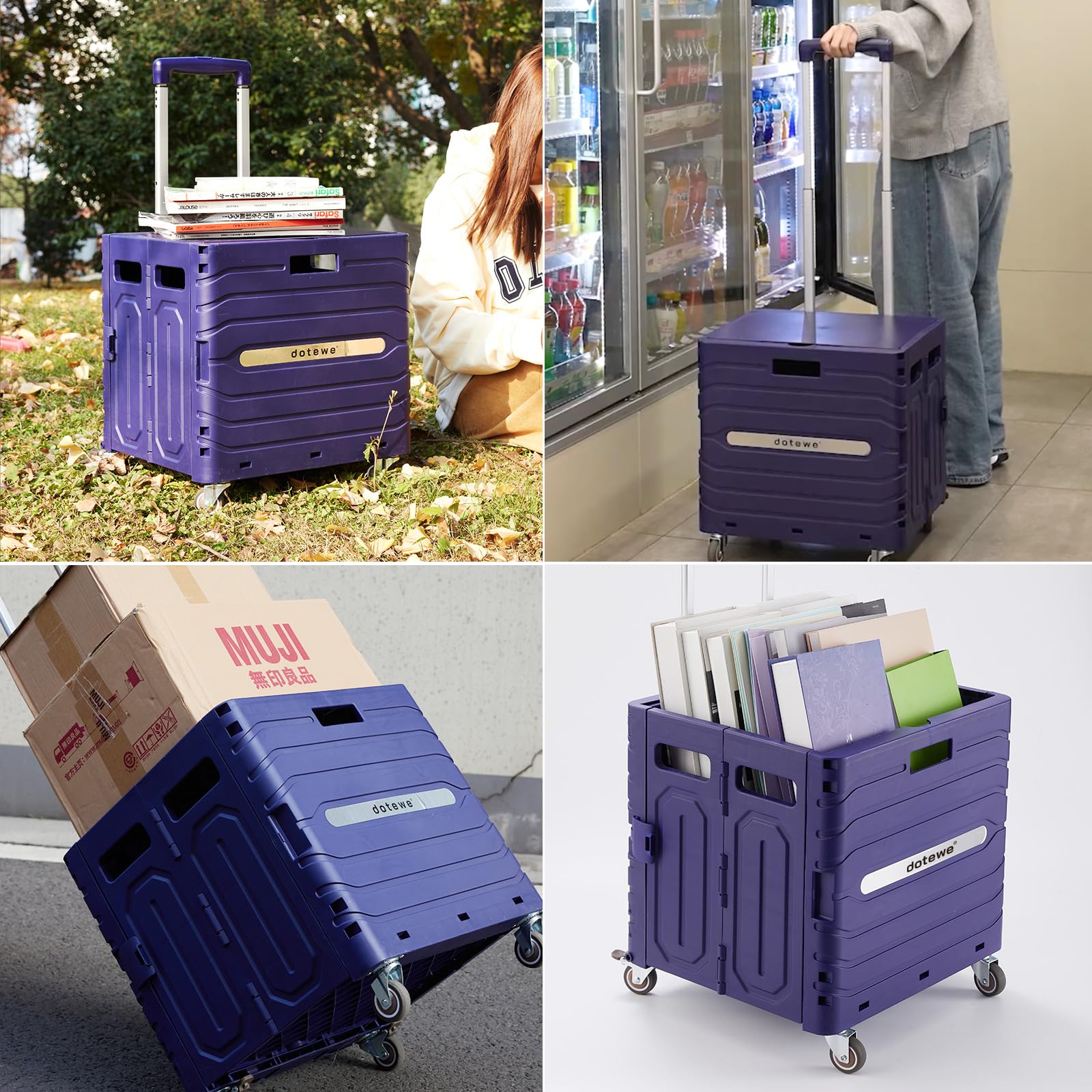 Portable rolling crate for shopping and trips