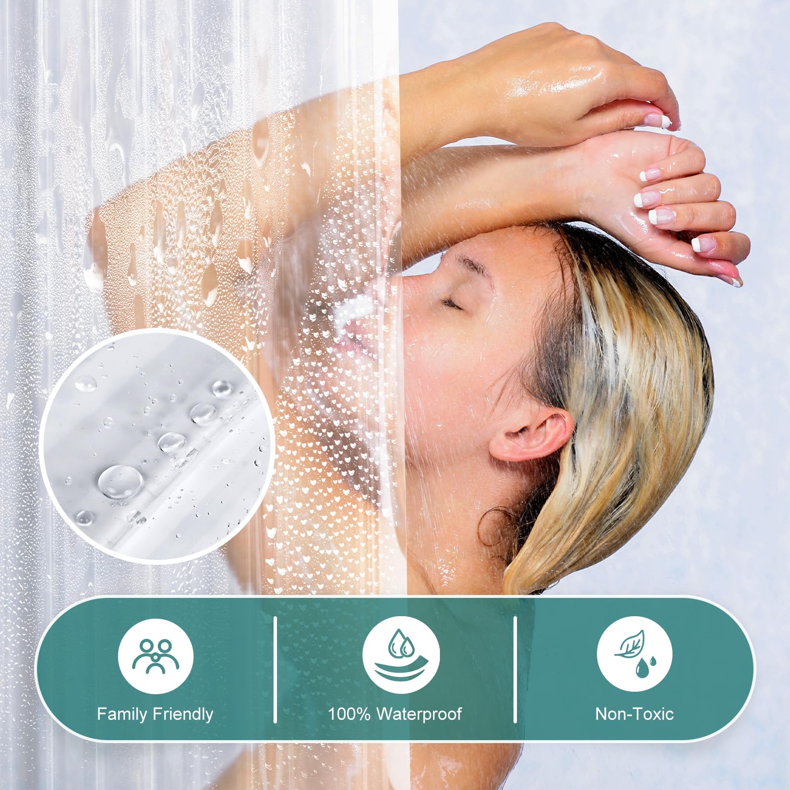 12 metal grommets for easy hanging on straight or curved rods