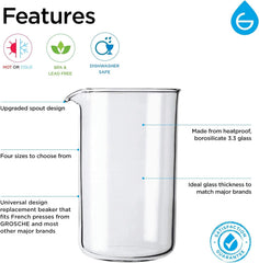 34 oz GROSCHE universal beaker for french press and tea makers