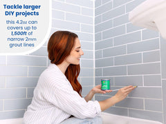 White grout colorant for tile floor and shower grout