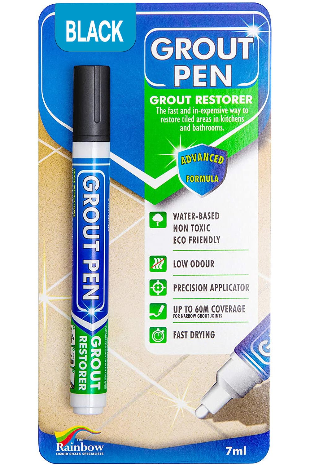 Grout Pen Black 5mm narrow tip tile grout marker