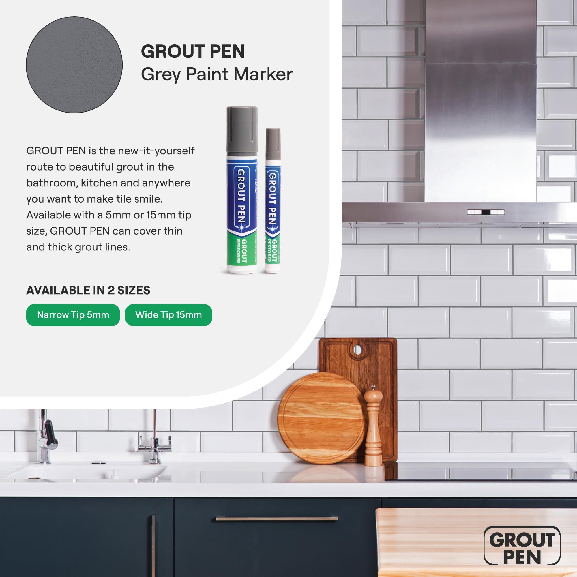 GROUT PEN color chart cap reference image