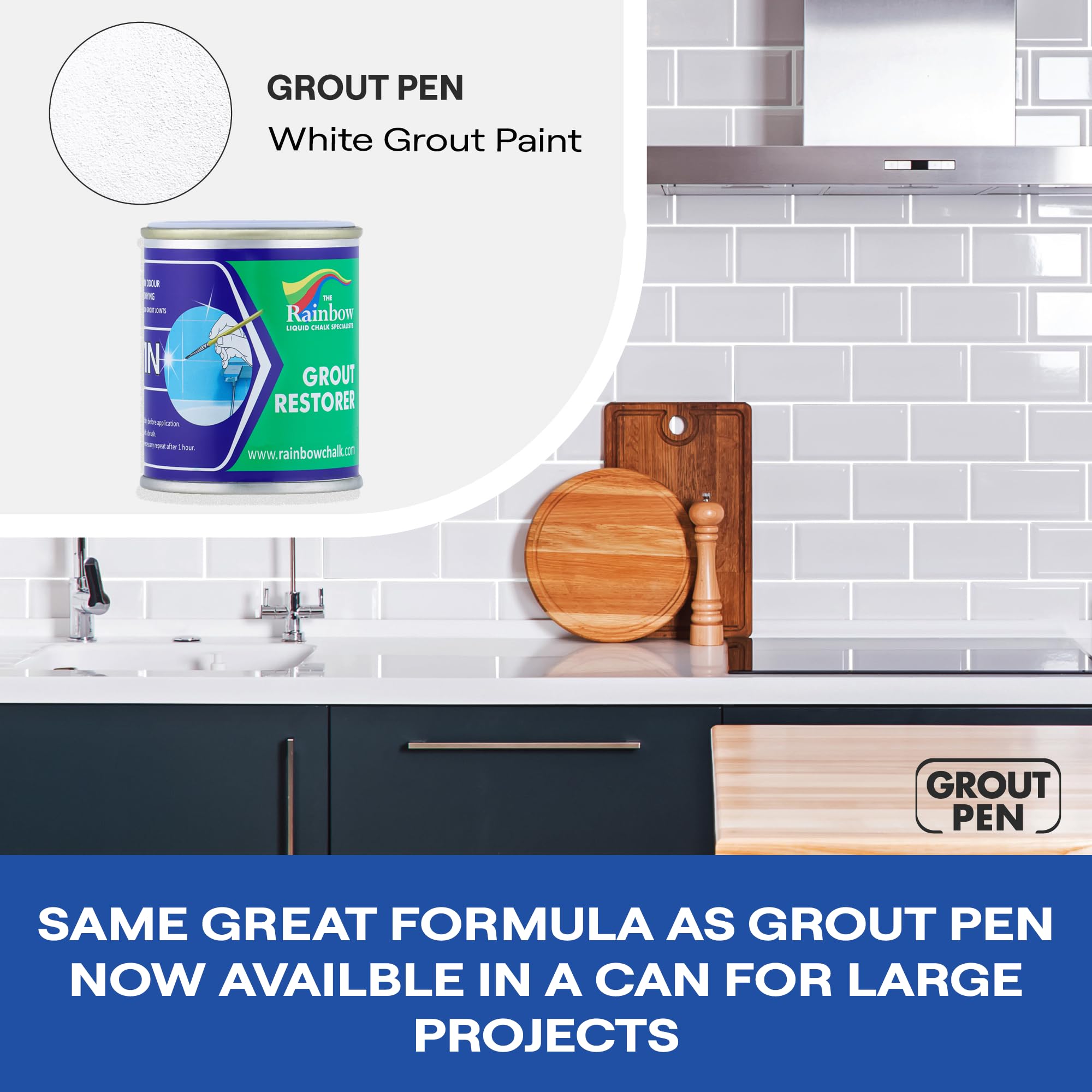 Covers up to 1,500 feet of 2mm grout