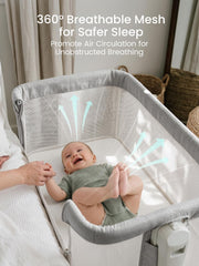 360 degree breathable mesh around baby for airflow