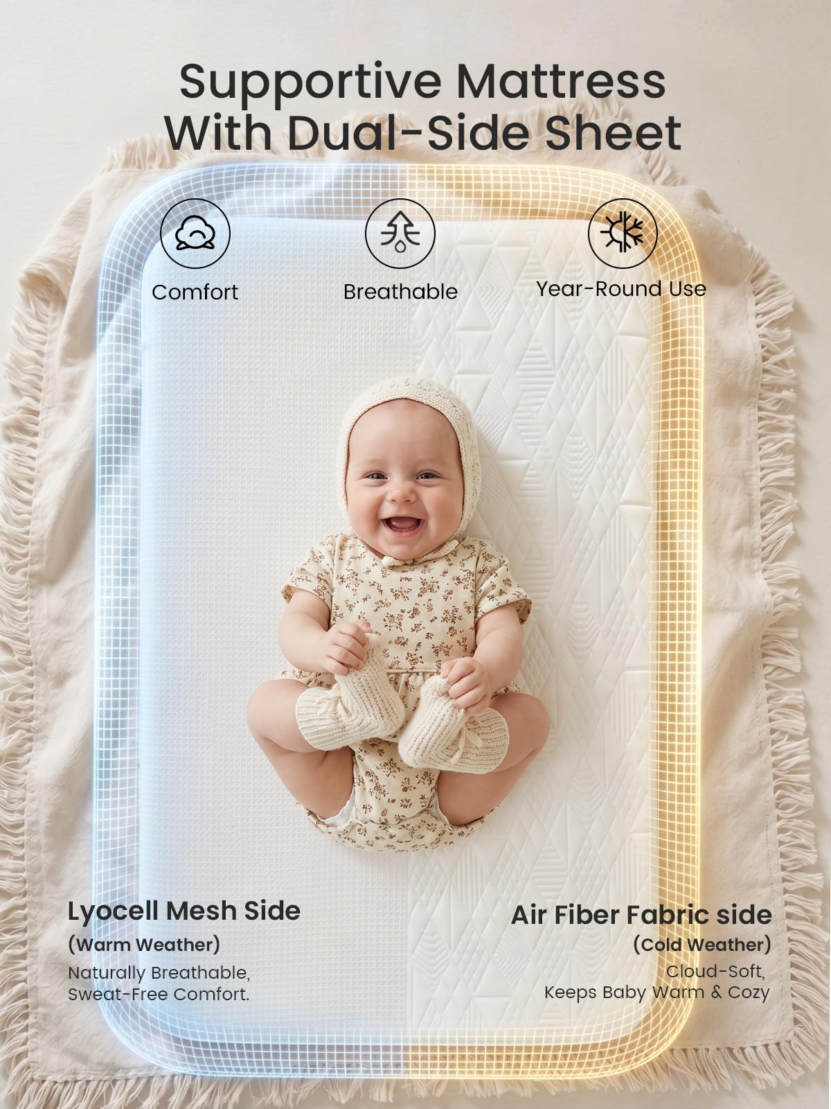 Large storage basket with diapers and essentials