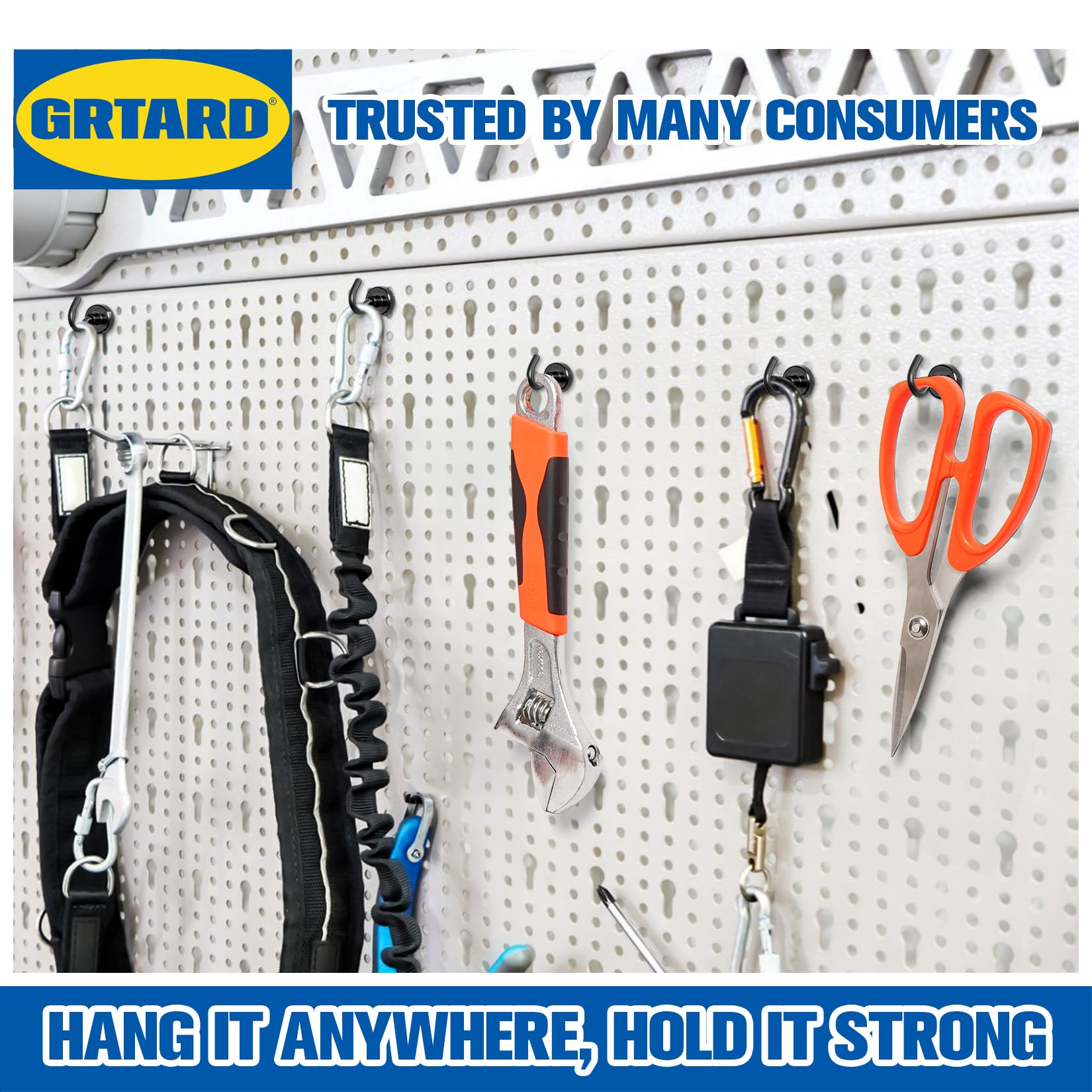 Versatile Grtard magnetic hooks for compact space organization