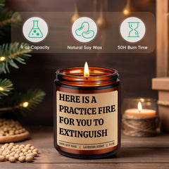Natural wax candle with cotton wick for relaxation