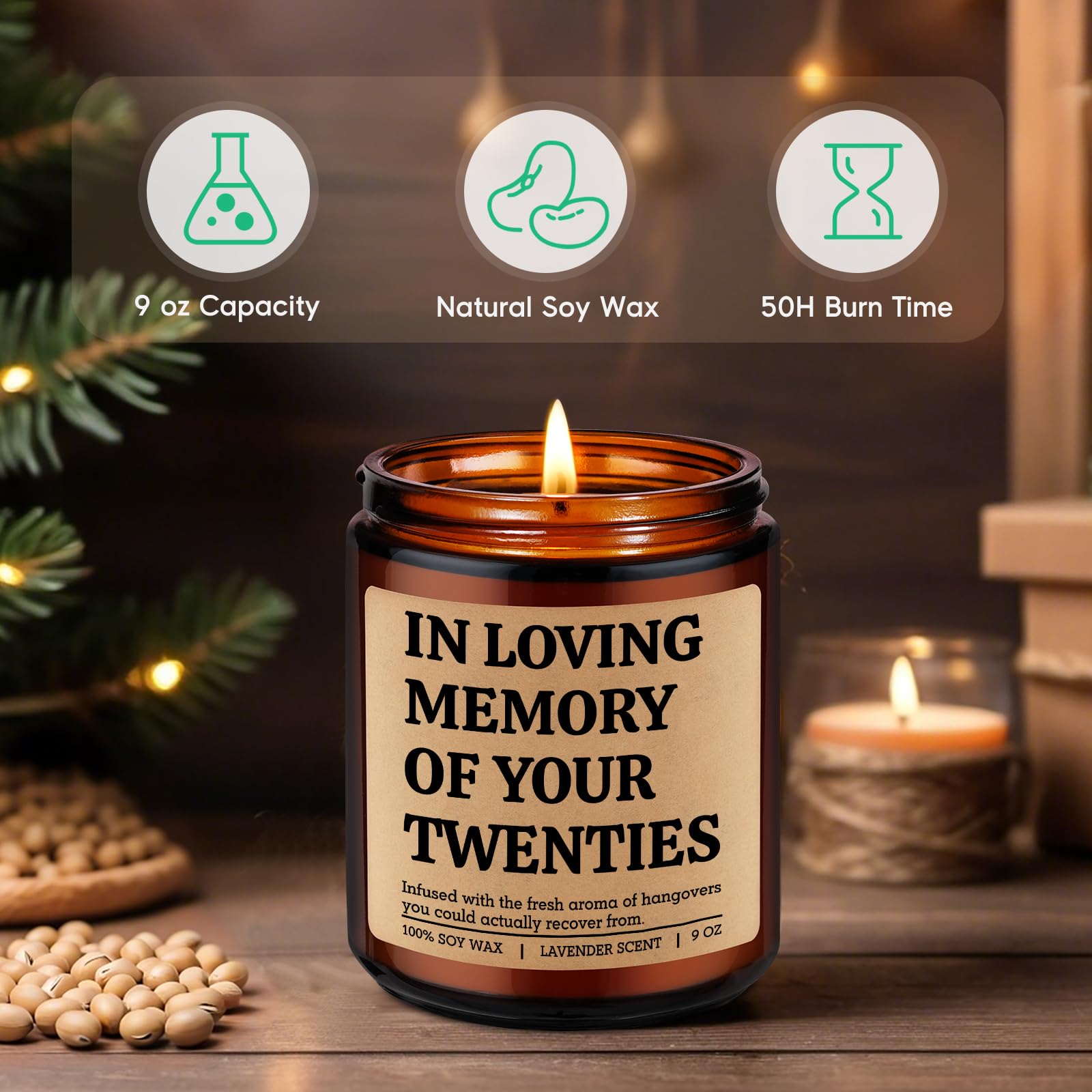 GSPY Candle lavender fragrance calming scent