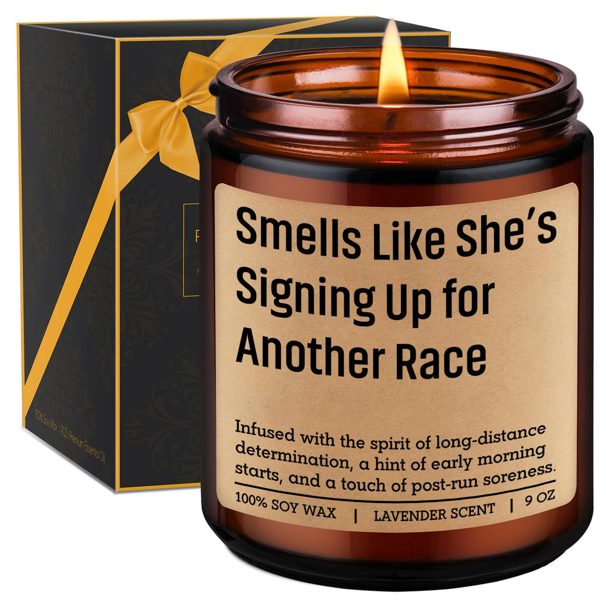 GSPY Candle 9 oz lavender scent for women runners gift