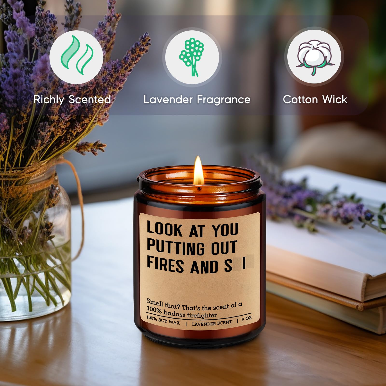 Fireman gift for men and women by GSPY Candles
