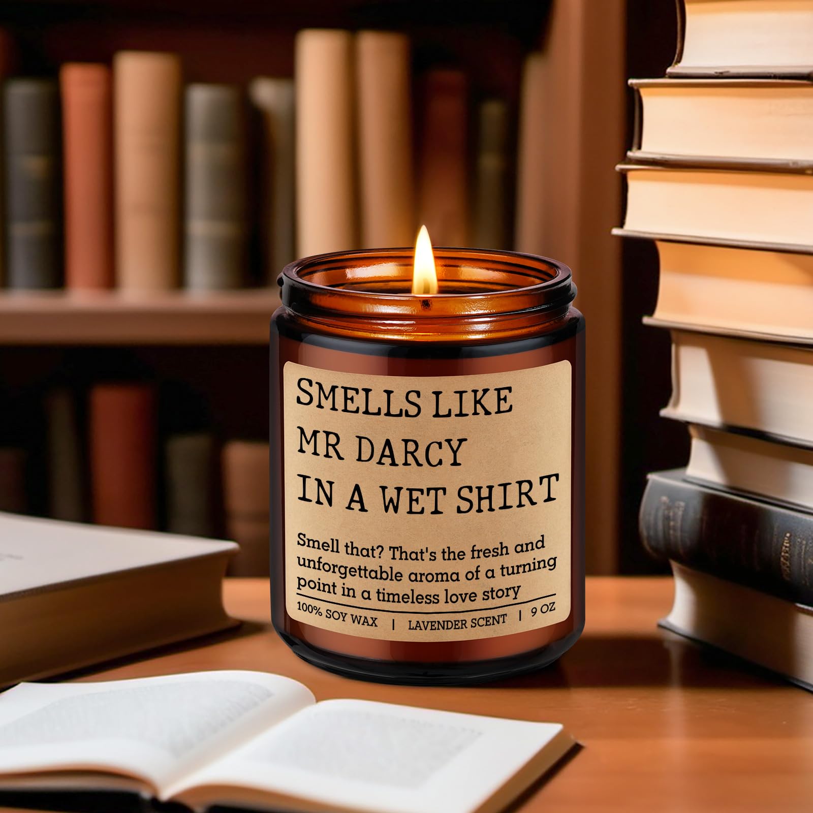 Reading candle for Austen fans and bookworms