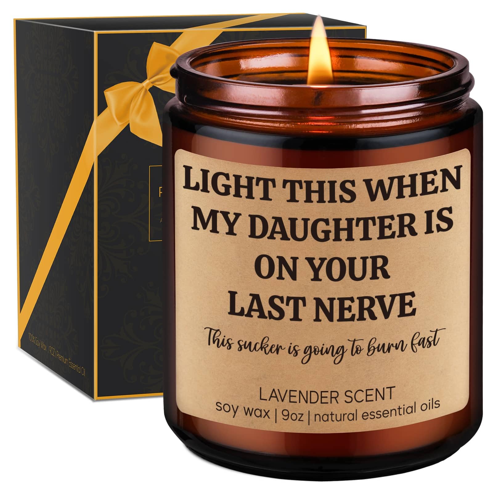 GSPY Scented Candle 9 oz lavender fragrance for son in law gift