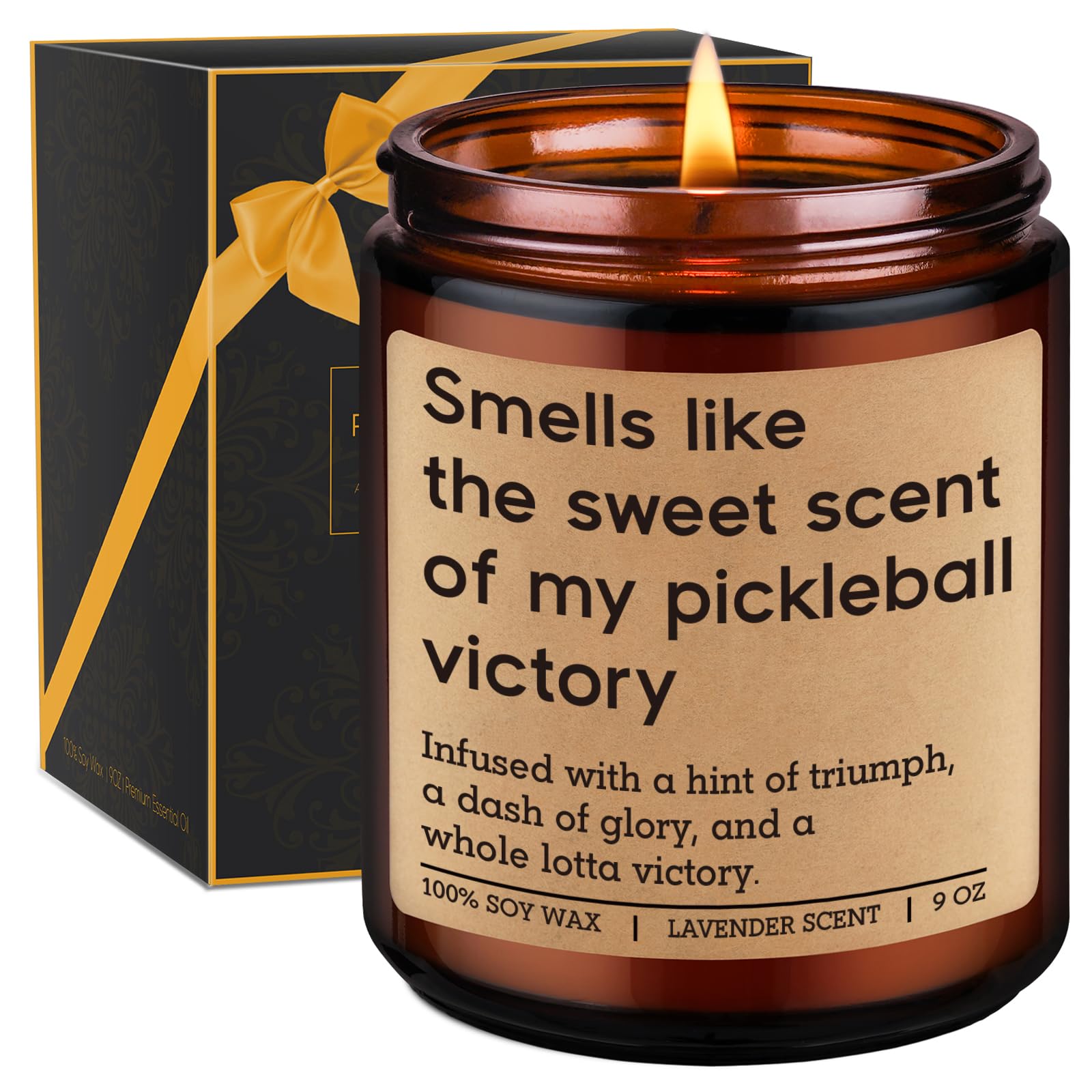 GSPY Scented Candle pickleball gifts packaging label
