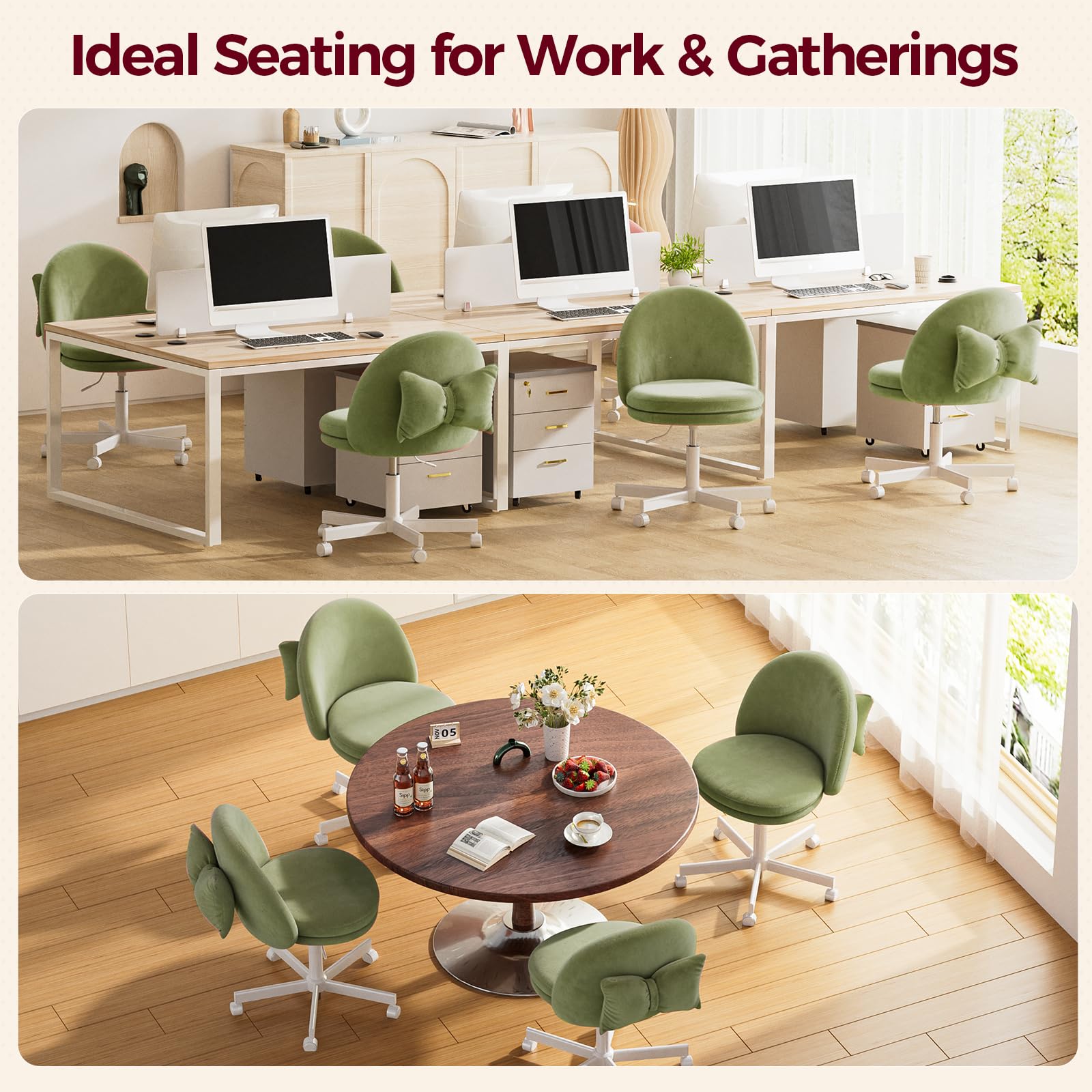 Double-layer cushions and U-shaped metal frame of GTPLAYER chair