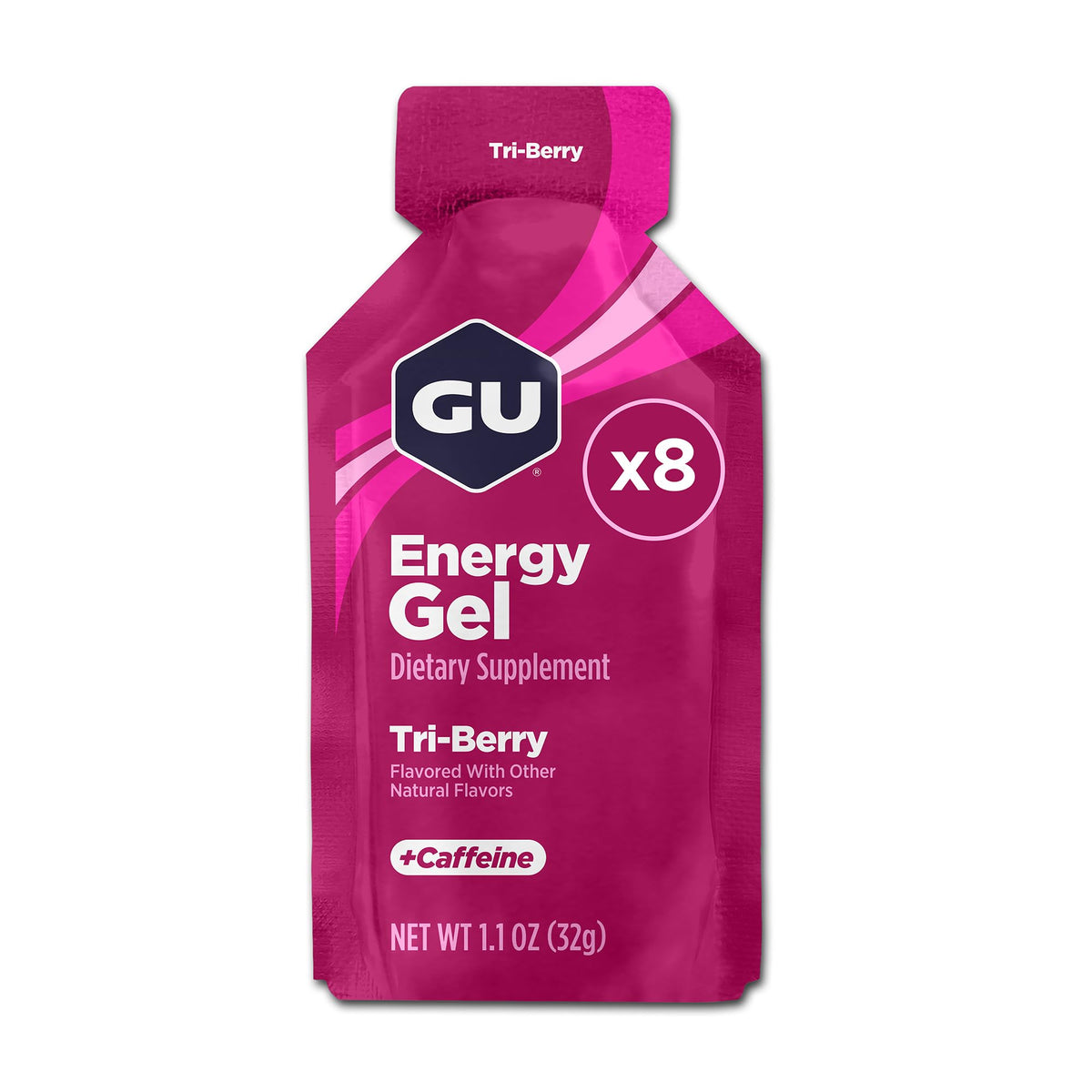 GU Energy Original Energy Gels Tri-Berry 8 Count packaging