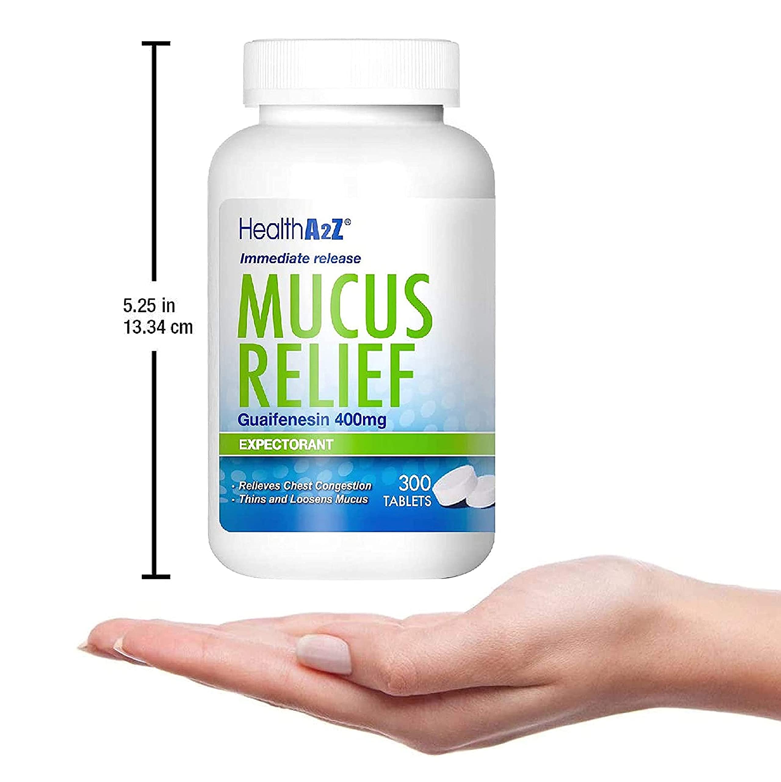 Guaifenesin 400mg HealthA2Z Mucus Relief bottle