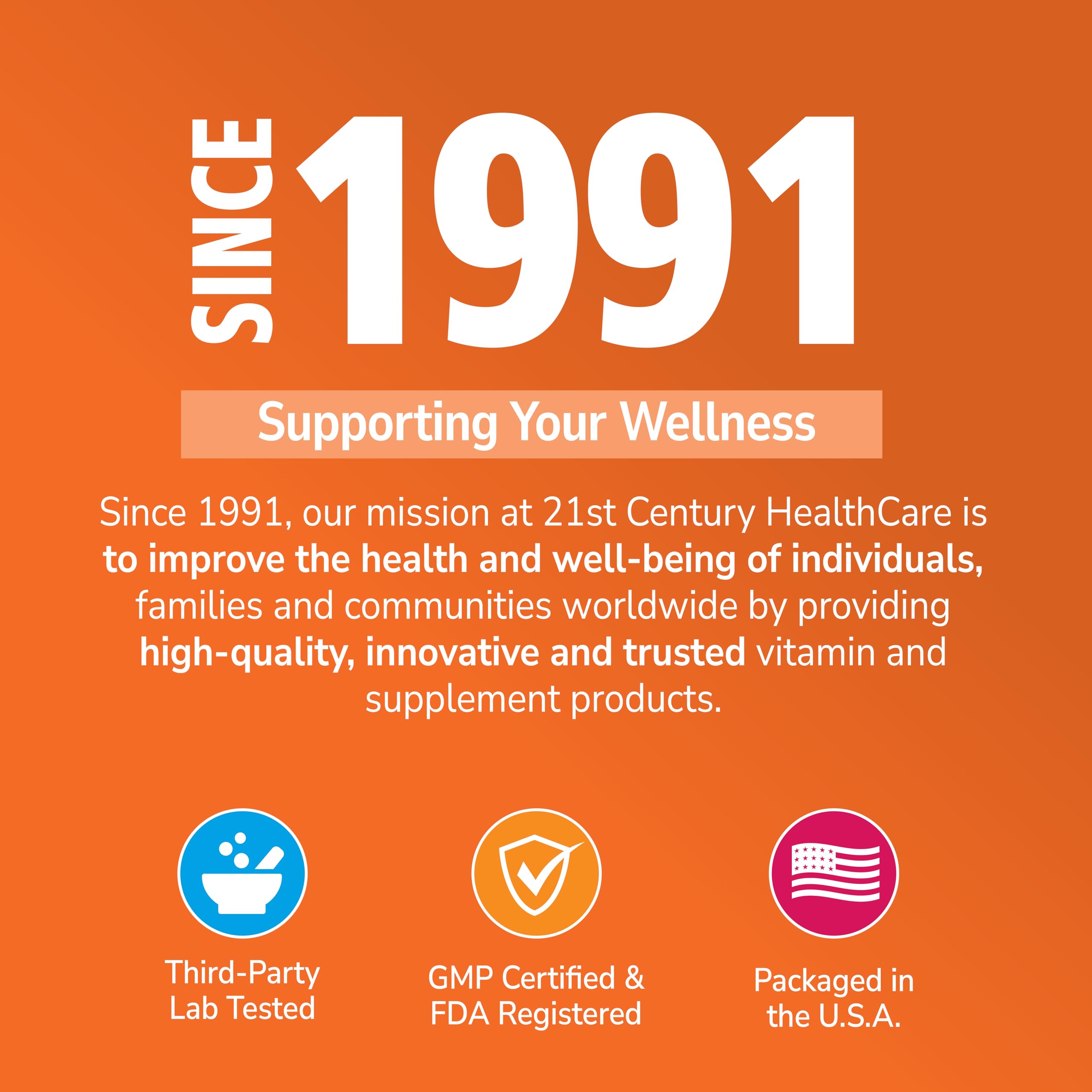 100 Count bottle of 21st Century multivitamin