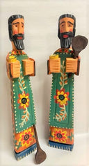 San Pasqual statue handpainted wooden kitchen saint altiplano Guatemala