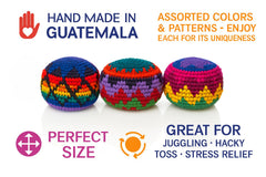 Guatemala handmade footbags crochet hacky sacks