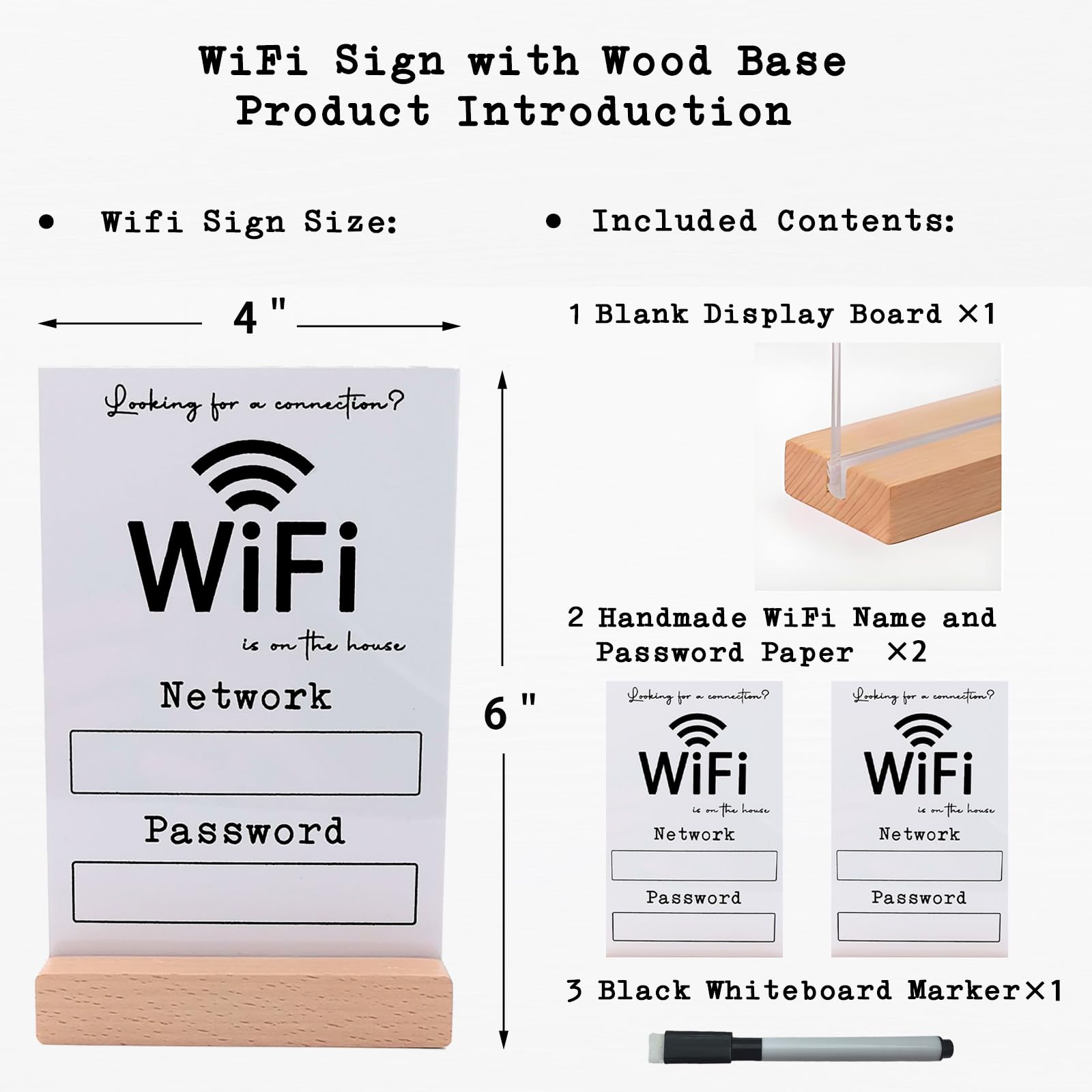Guest signage for homes and business spaces