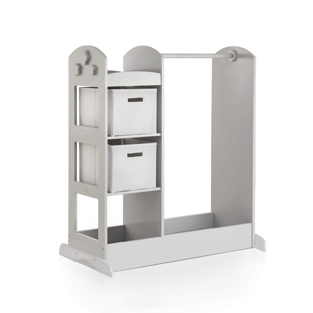 Guidecraft dress up center gray with mirror and shelves