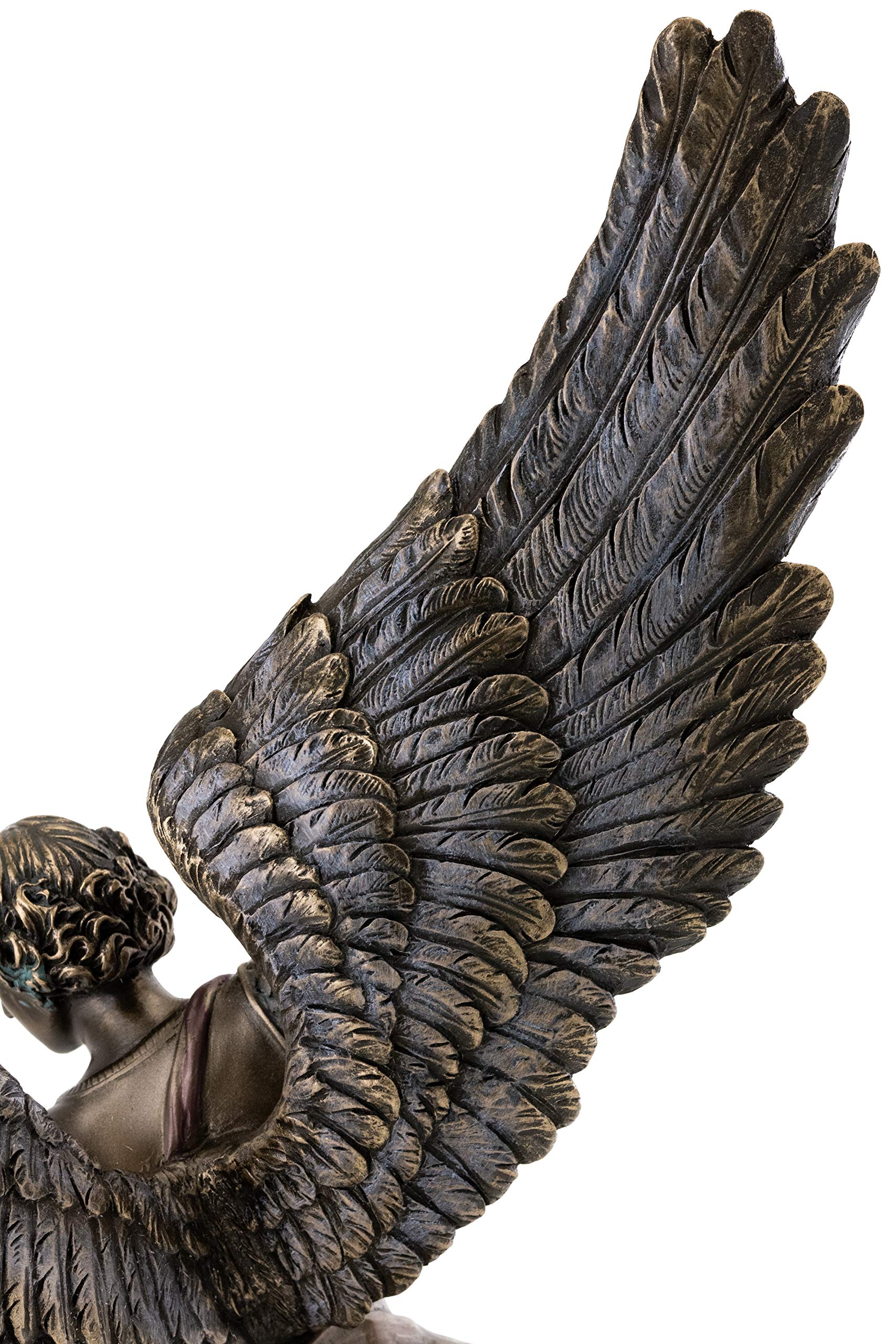 Premium cold cast bronze Archangel statue display piece