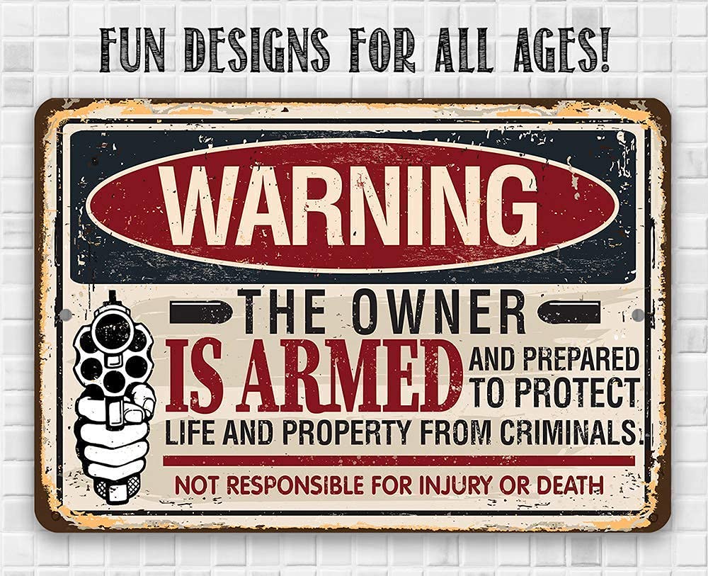 Gift idea no trespassing sign for gun enthusiasts