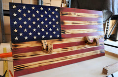 Gun rack flag wall art made in the USA