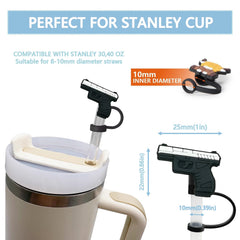 Silicone straw toppers compatible with Stanley 30 oz tumbler