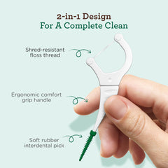GuruNanda 2 in 1 dental floss picks mint flavor braces