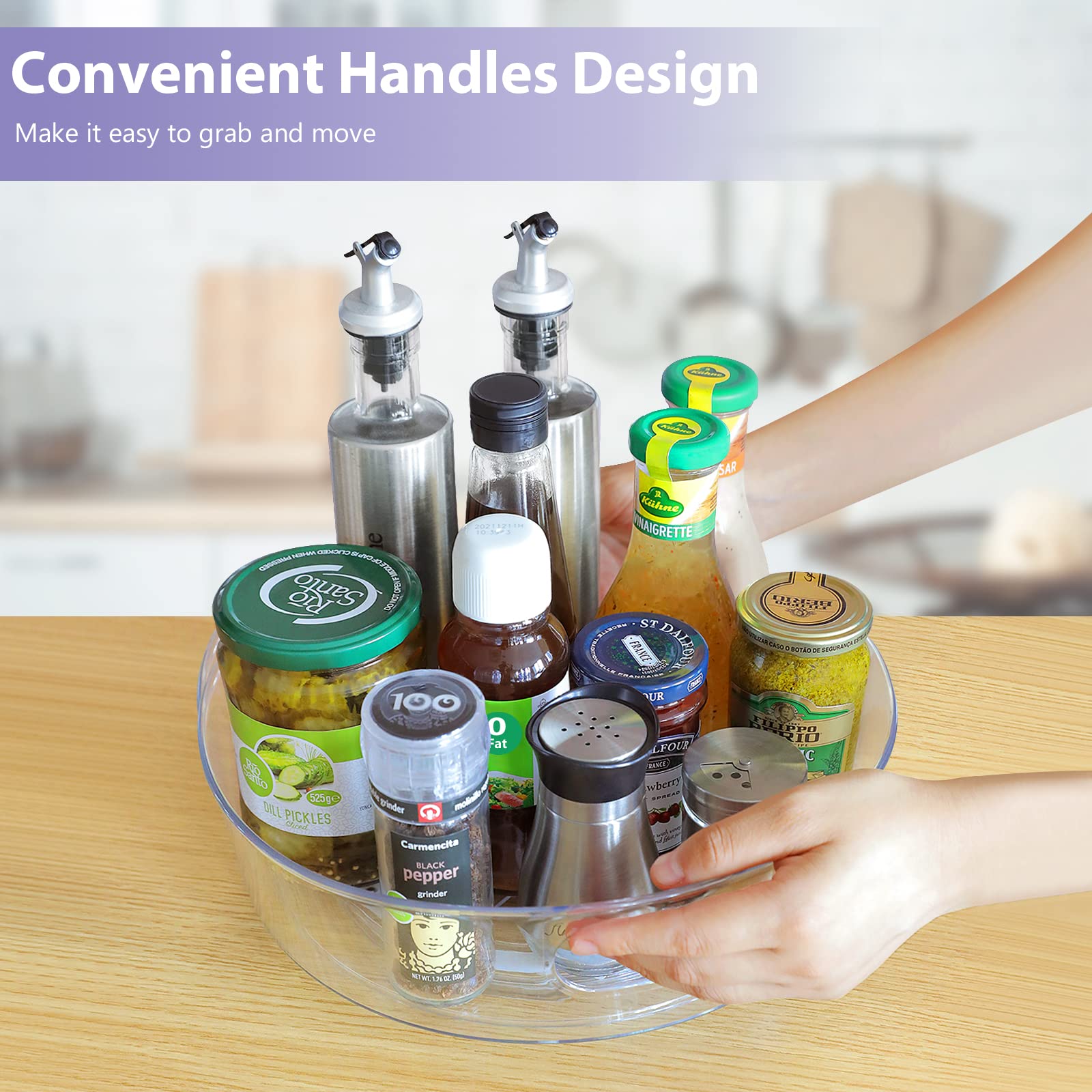 Guzon clear side rotating organizer 11.5 inch