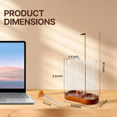 Gvoeqoi desktop incense holder with glass bottles and base