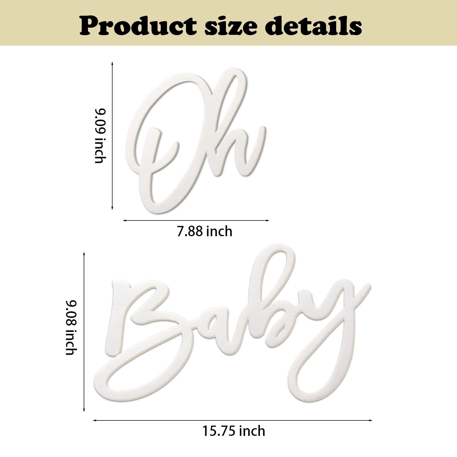 Oh Baby Sign backdrop used for baby shower and nursery
