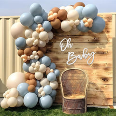 Oh Baby Sign arch backdrop for gender reveal