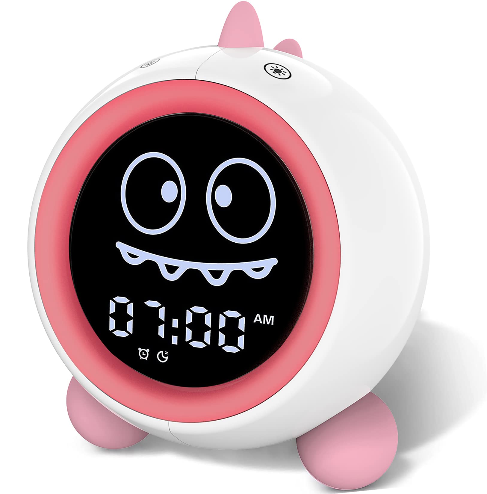 H-chin Kids Alarm Clock pink variant for toddlers