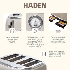 Toaster with self-centering slots in Haden Dorset