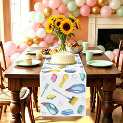 Polyester linen-like Hafangry table runner for housekeeping week decor