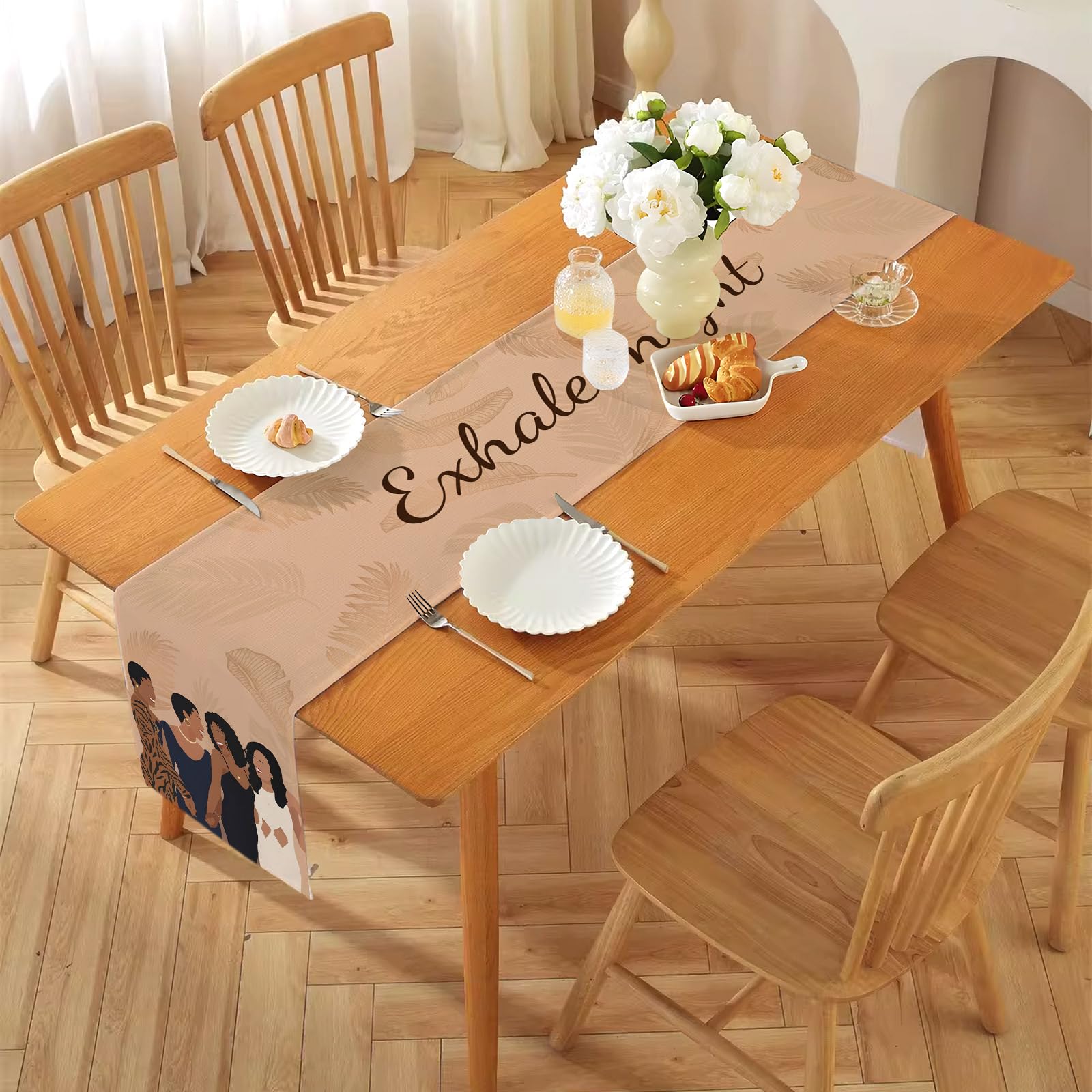 Care friendly table runner machine wash lay flat hafangry table runner