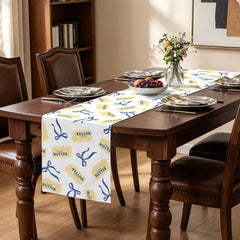 Hafangry yellow baking bow table runner for party decor