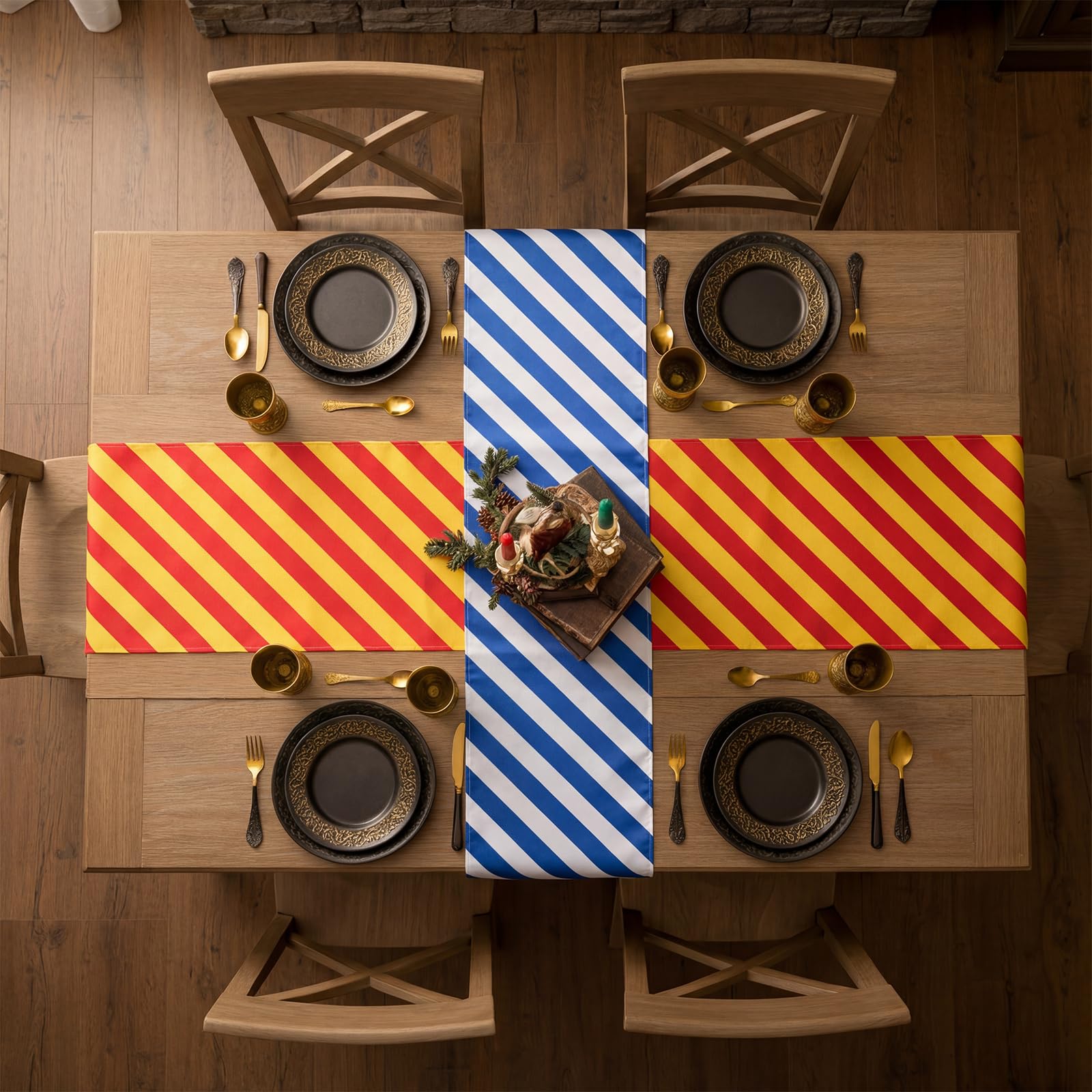 Hahafelt 4 pack polyester wizard table runners