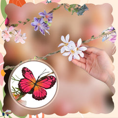 Hahafelt indoor outdoor decor garland banner with faux wildflowers and leaves