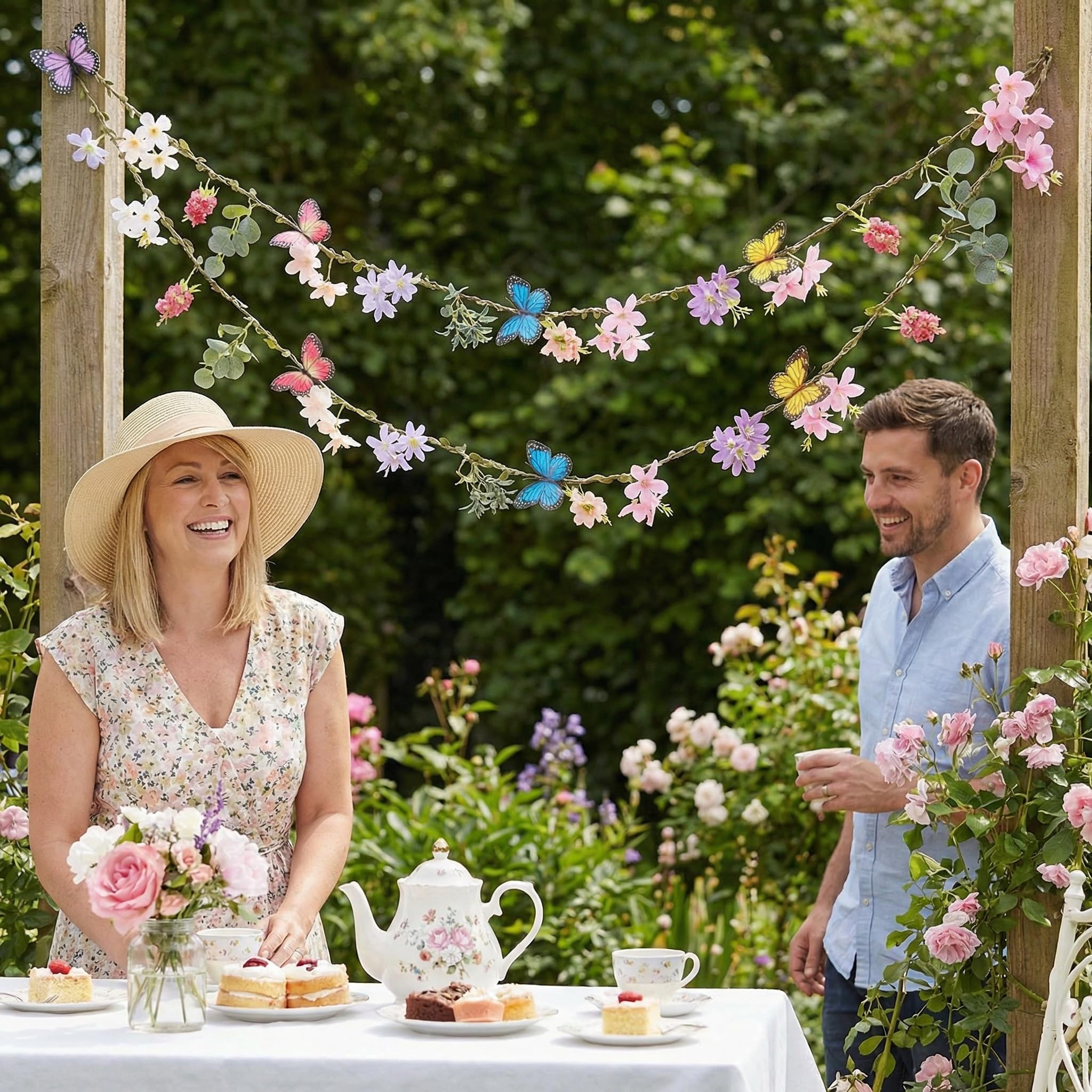 Hahafelt waterproof garland banner suitable for garden or outdoor events