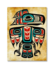 Haida Tlingit Raven Totem Native American Canvas Wall Art Print