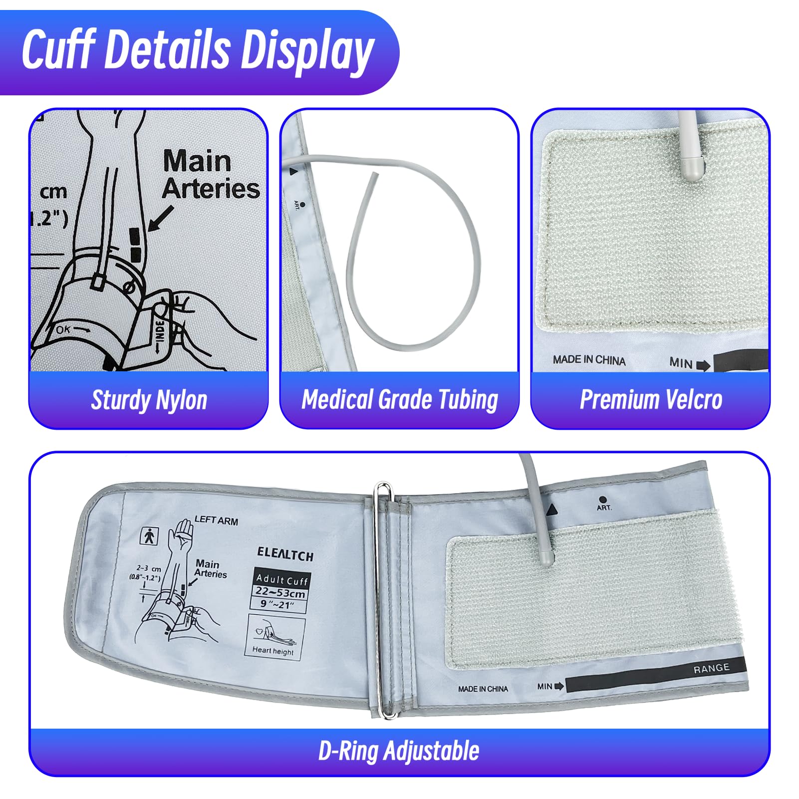 Includes multiple connectors and quick guide